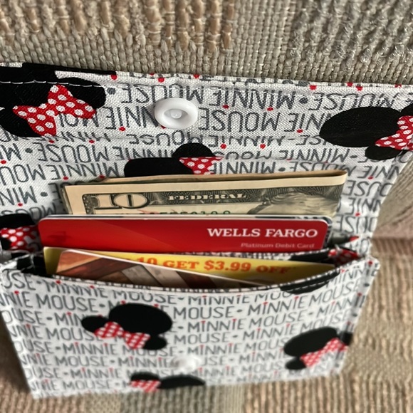 Stylish Snap Card Wallet/Business Card/Gift Card Holder made with Cotton Fabric - Picture 6 of 6